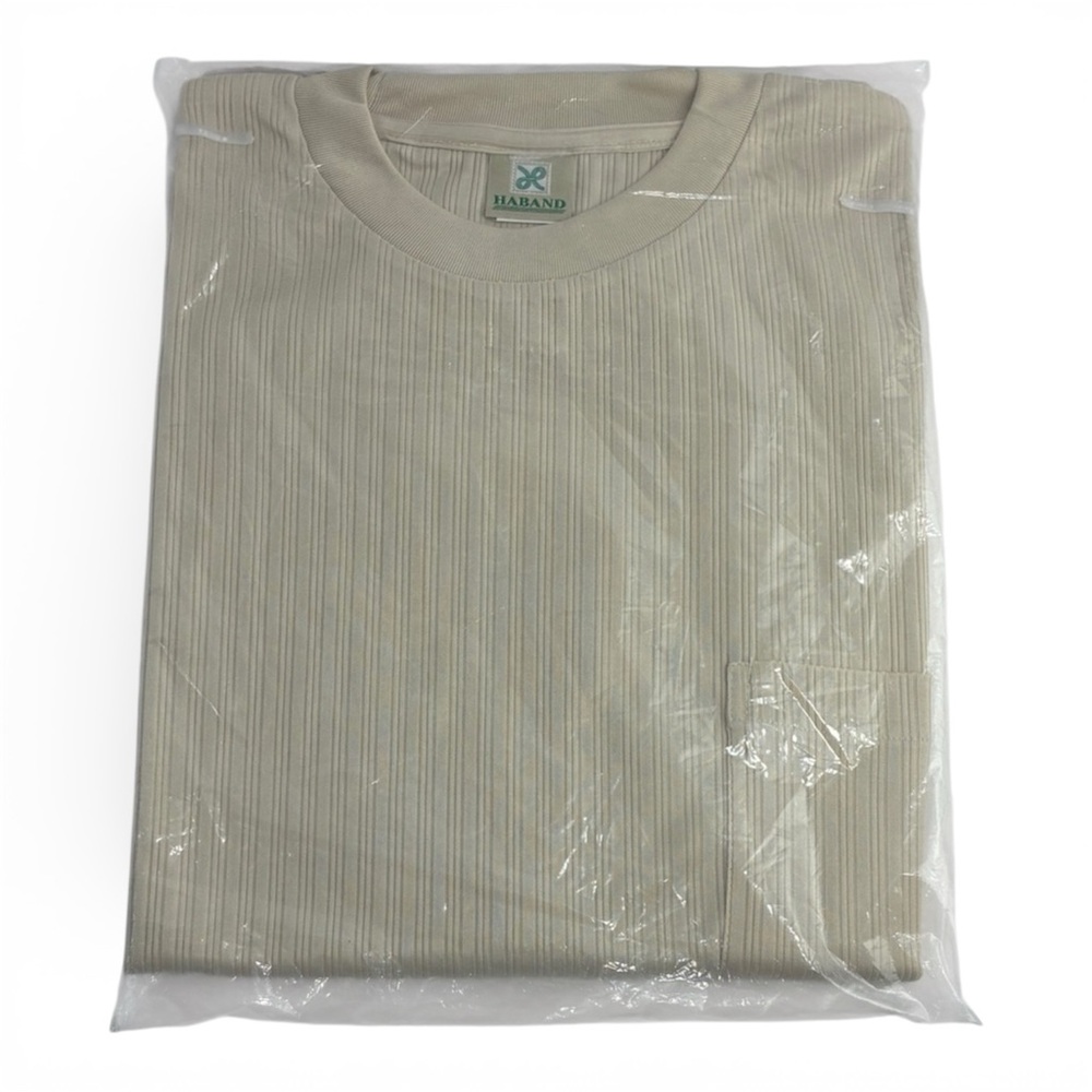 Haband Short Sleeve Tee Men’s Size XL Tan Khaki Color